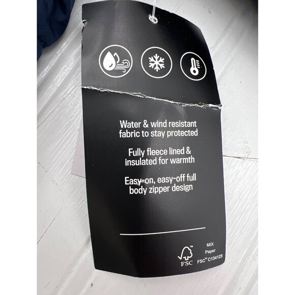 Infant Unisex Navy Blue Snow Pram 0-3 M By The Childrens Place Fleece Lined & In - Picture 4 of 8